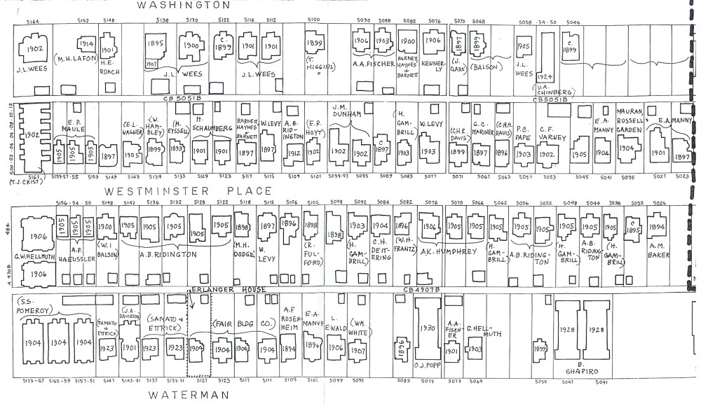 small map of 1930 Westminster Place